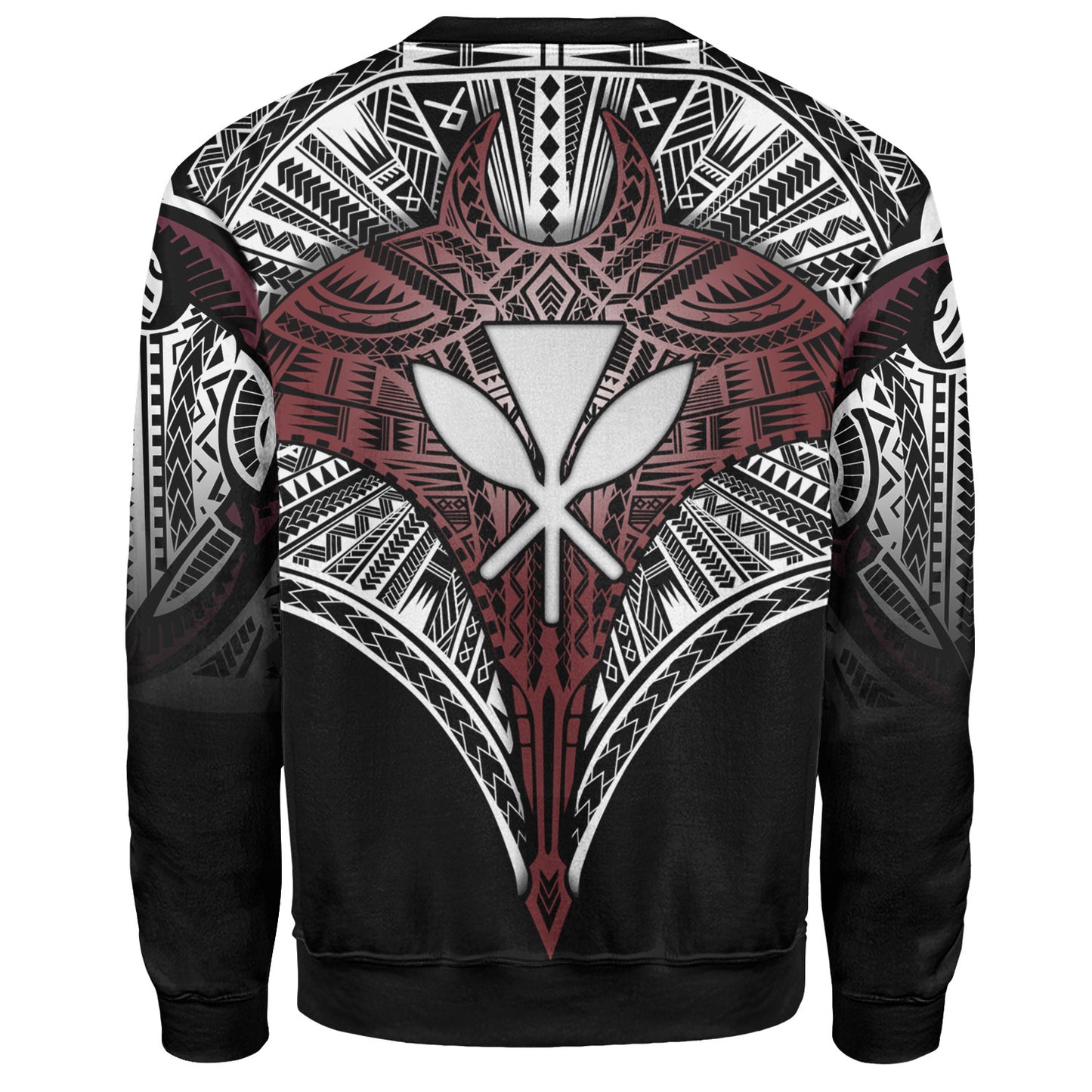 Hawaii Custom Personalised Sweatshirt Tribal Patterns Manta Ray Tatau Style