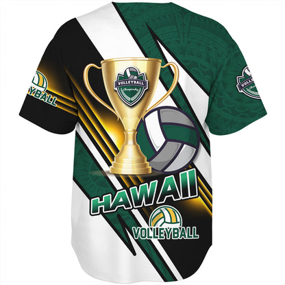 Hawaii Baseball Shirt Custom Volleyball Cup Championship Hawaii Polynesian Patterns