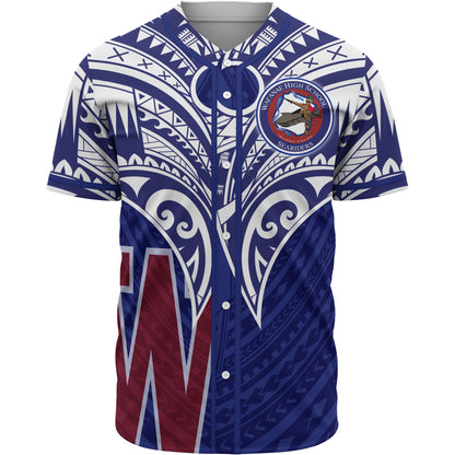Hawaii Custom Personalised Baseball Shirt - Waianae High School Hawaiian Patterns