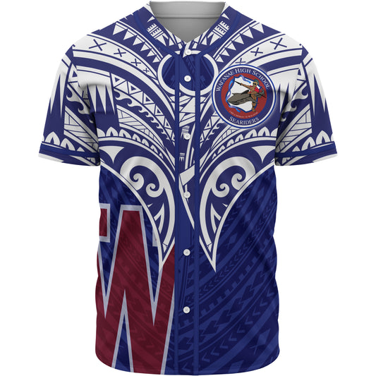 Hawaii Custom Personalised Baseball Shirt - Waianae High School Hawaiian Patterns