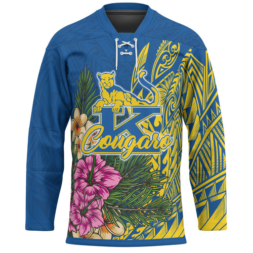 Hawaii Custom Personalised Hockey Jersey - Henry J. Kaiser High School Hawaiian Flowers Wing Patterns