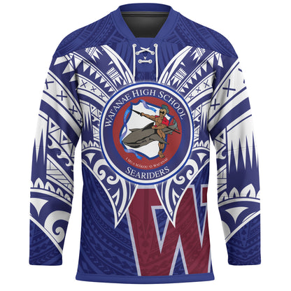 Hawaii Custom Personalised Hockey Jersey - Waianae High School Hawaiian Patterns