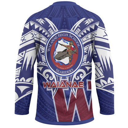Hawaii Custom Personalised Hockey Jersey - Waianae High School Hawaiian Patterns