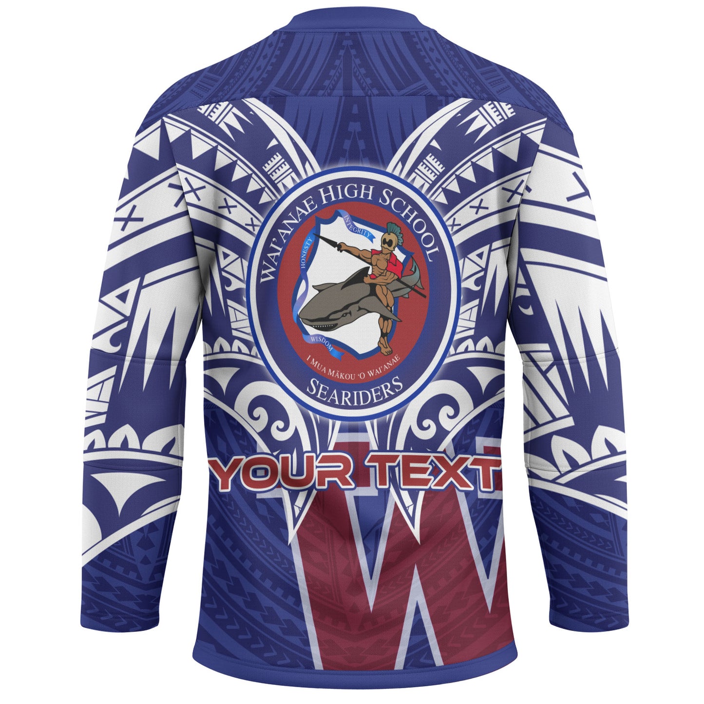 Hawaii Custom Personalised Hockey Jersey - Waianae High School Hawaiian Patterns
