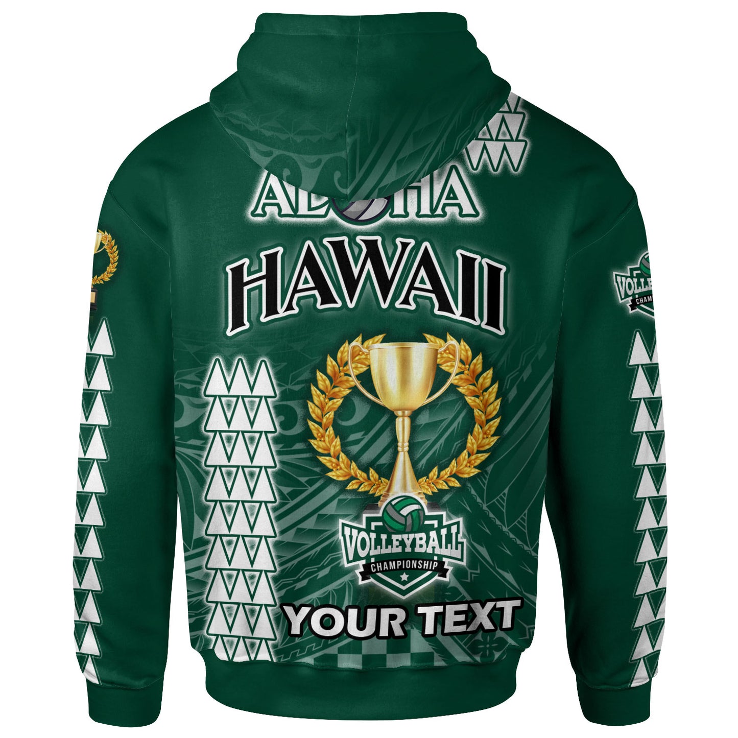 Hawaii Custom Personalised Hoodie - Aloha Hawaii Volleyball Cup