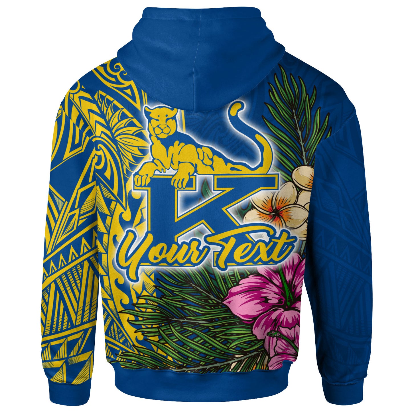 Hawaii Custom Personalised Hoodie - Henry J. Kaiser High School Hawaiian Flowers Wing Patterns