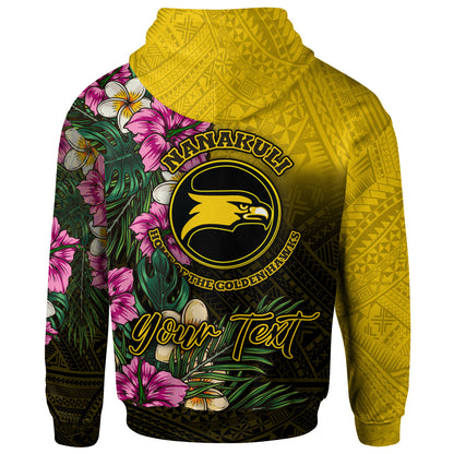 Hawaii Custom Personalised Hoodie - Nanakuli High and Intermediate School Hawaiian Tropical Flowers
