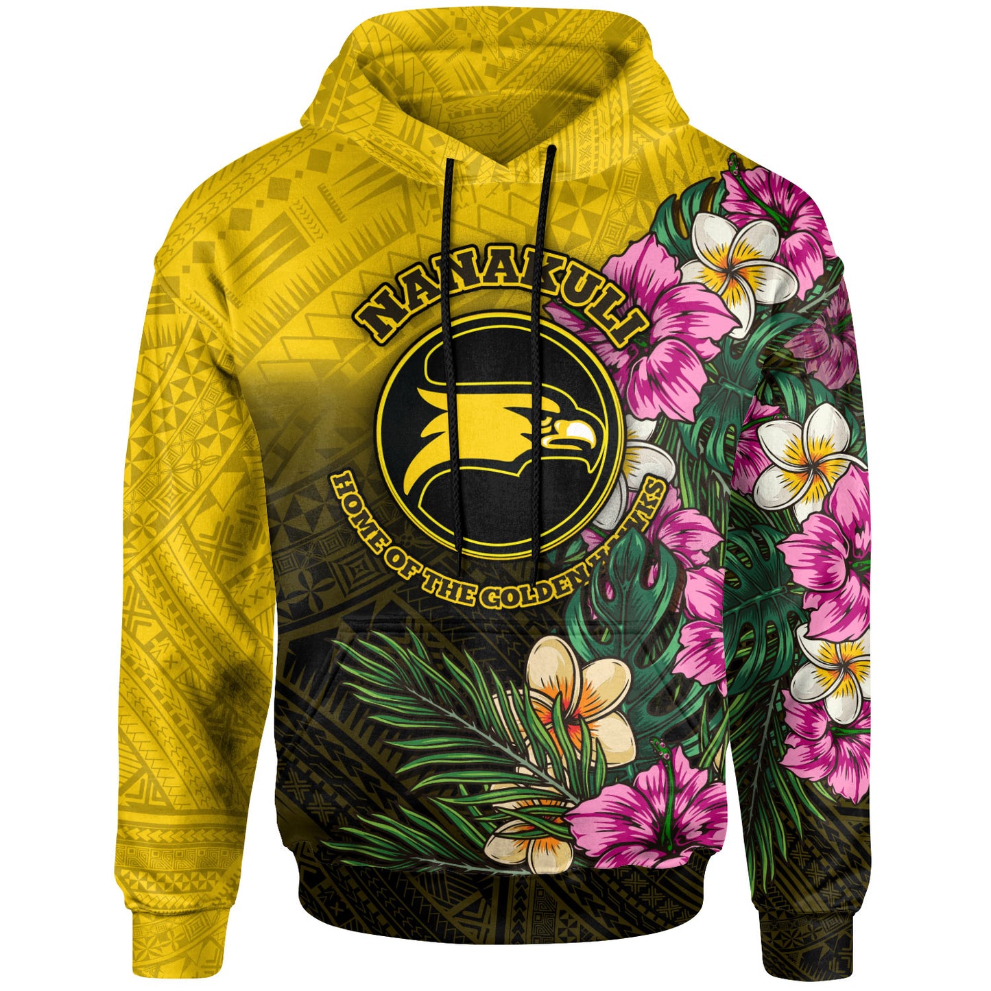 Hawaii Custom Personalised Hoodie - Nanakuli High and Intermediate School Hawaiian Tropical Flowers