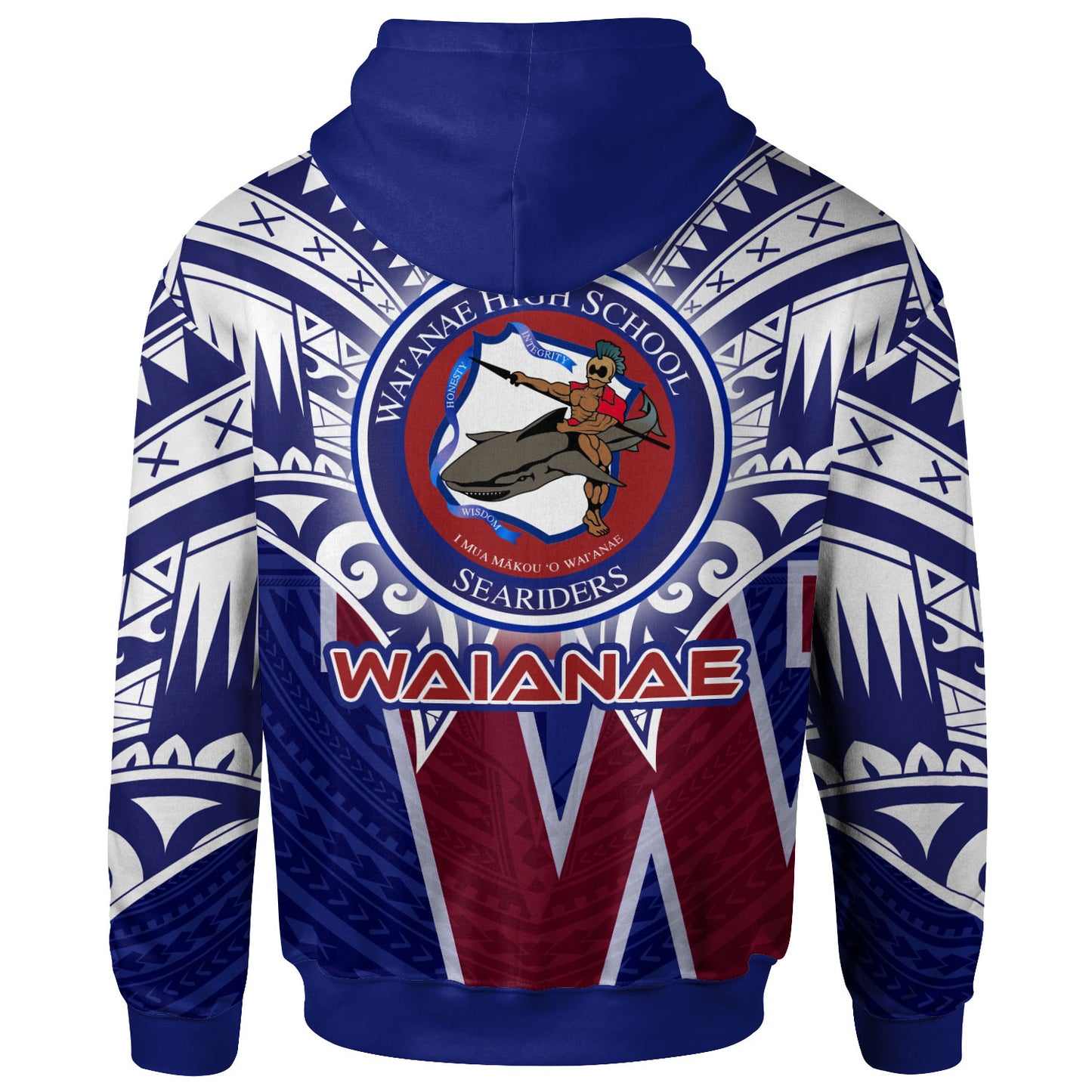 Hawaii Custom Personalised Hoodie - Waianae High School Hawaiian Patterns