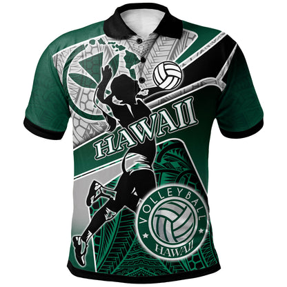 Hawaii Custom Personalised Polo Shirt - Hawaii Volleyball Sports Polynesian Patterns