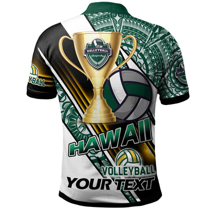 Hawaii Custom Personalised Polo Shirt - Volleyball Cup Championship Hawaii Polynesian Patterns