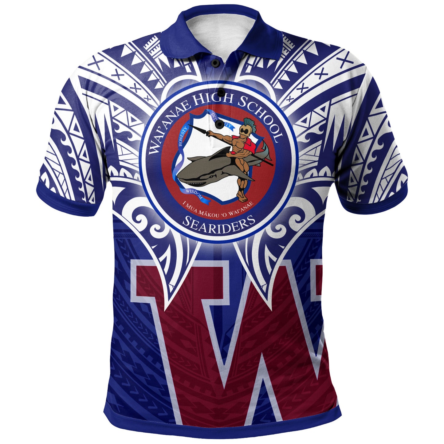 Hawaii Custom Personalised Polo Shirt - Waianae High School Hawaiian Patterns