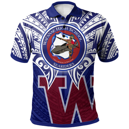 Hawaii Custom Personalised Polo Shirt - Waianae High School Hawaiian Patterns