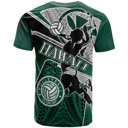 Hawaii Custom Personalised T-Shirt - Hawaii Volleyball Sports Polynesian Patterns