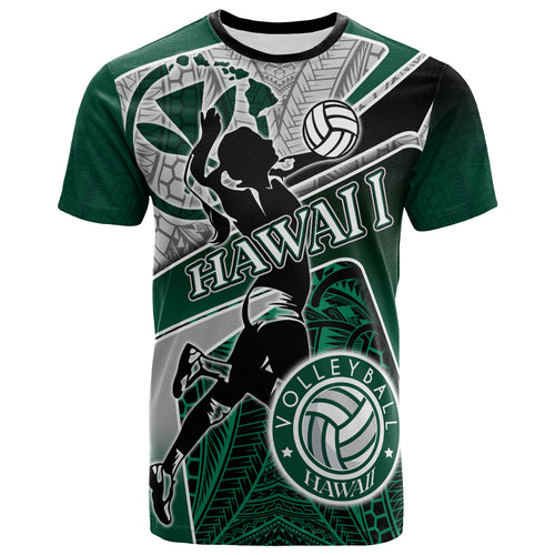 Hawaii Custom Personalised T-Shirt - Hawaii Volleyball Sports Polynesian Patterns