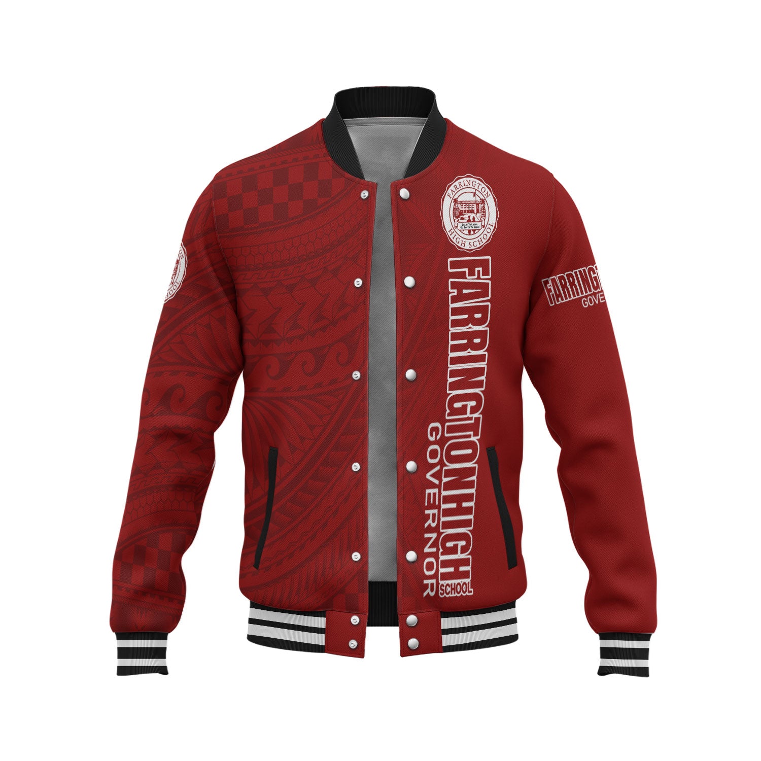 Hawaii Farrington High School Baseball Jacket - Governor Hawaii Patterns