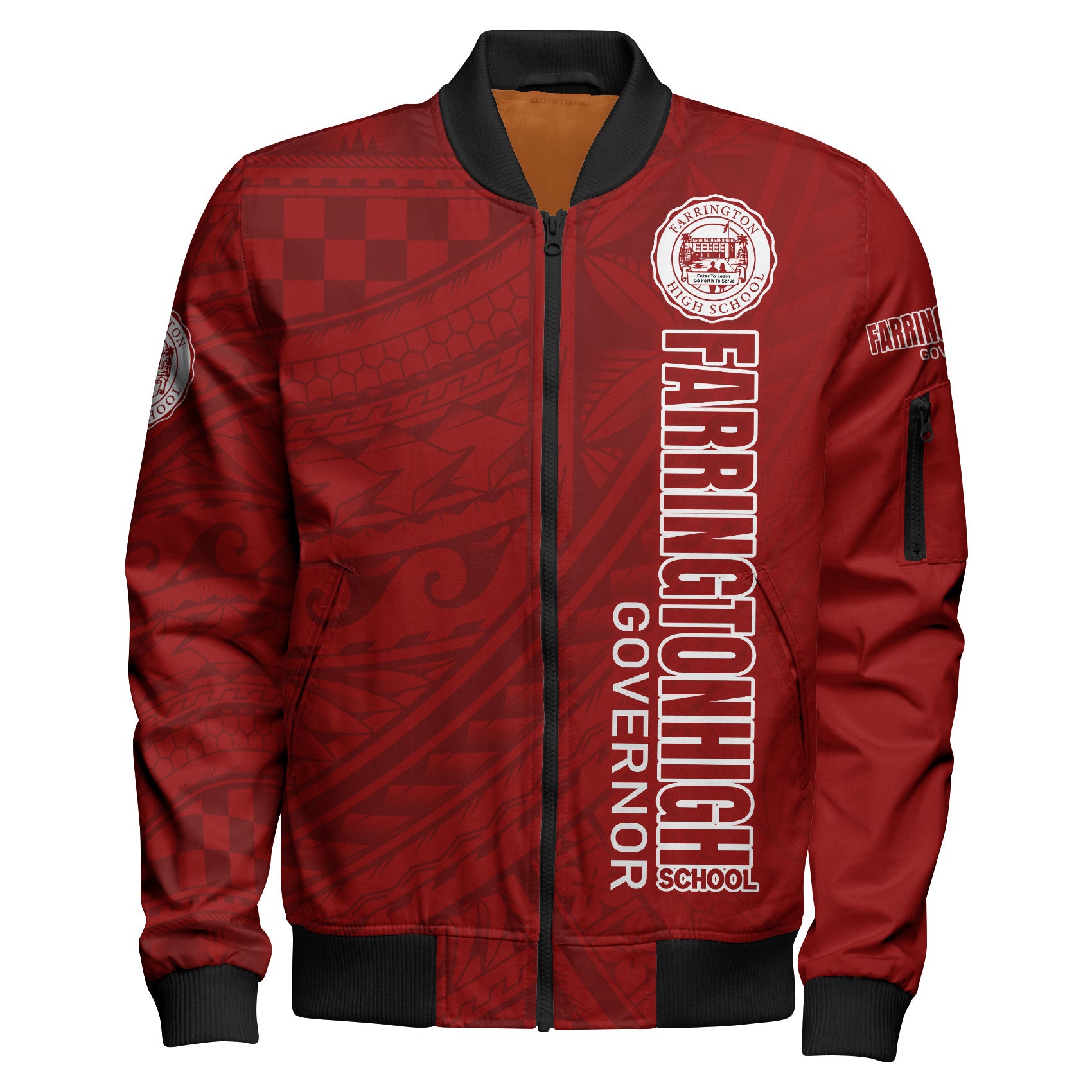 Hawaii Farrington High School Bomber Jacket - Governor Hawaii Patterns