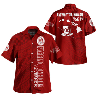 Hawaii Farrington High School Hawaiian Shirt - Governor Hawaii Patterns