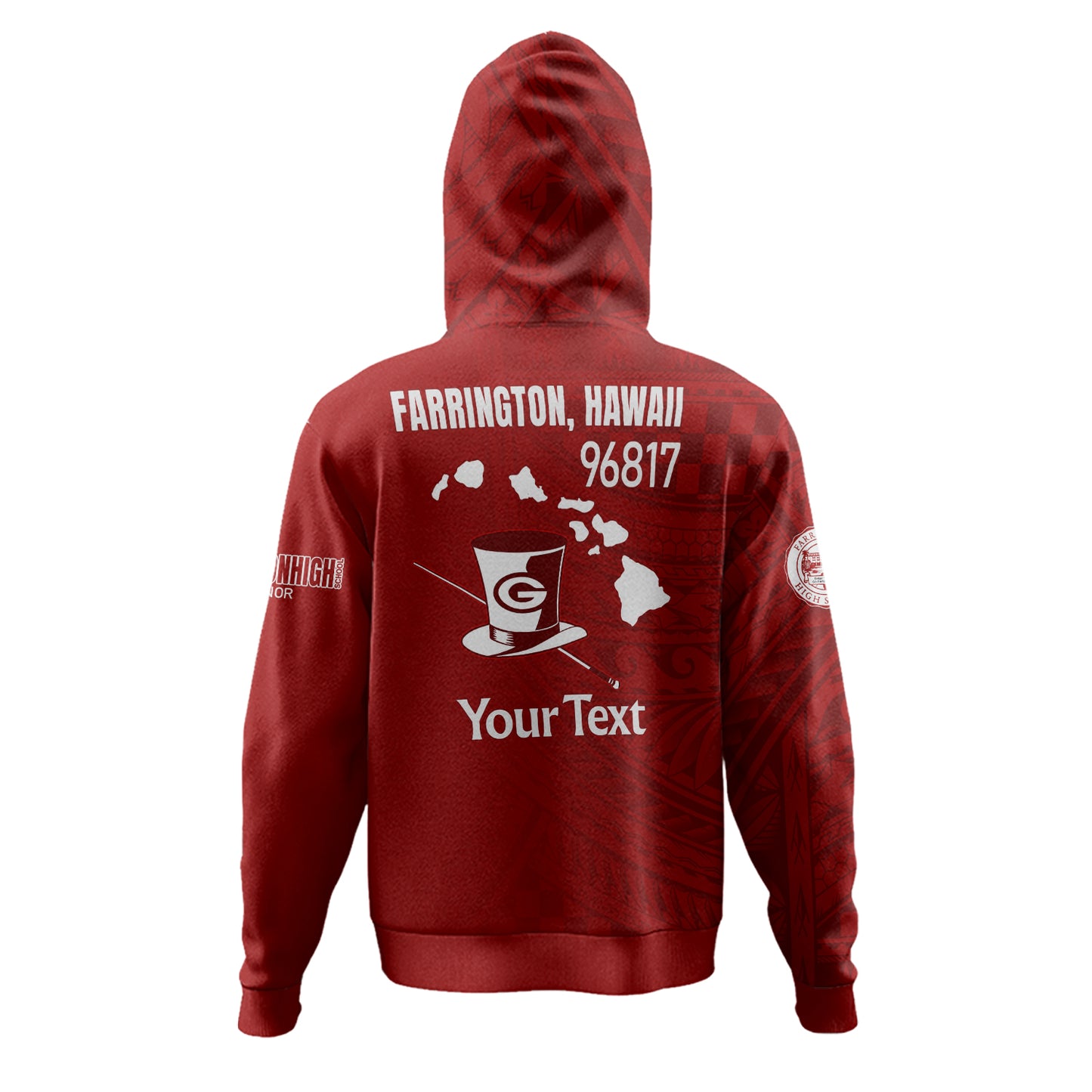 Hawaii Farrington High School Hoodie - Custom Governor Hawaii Patterns