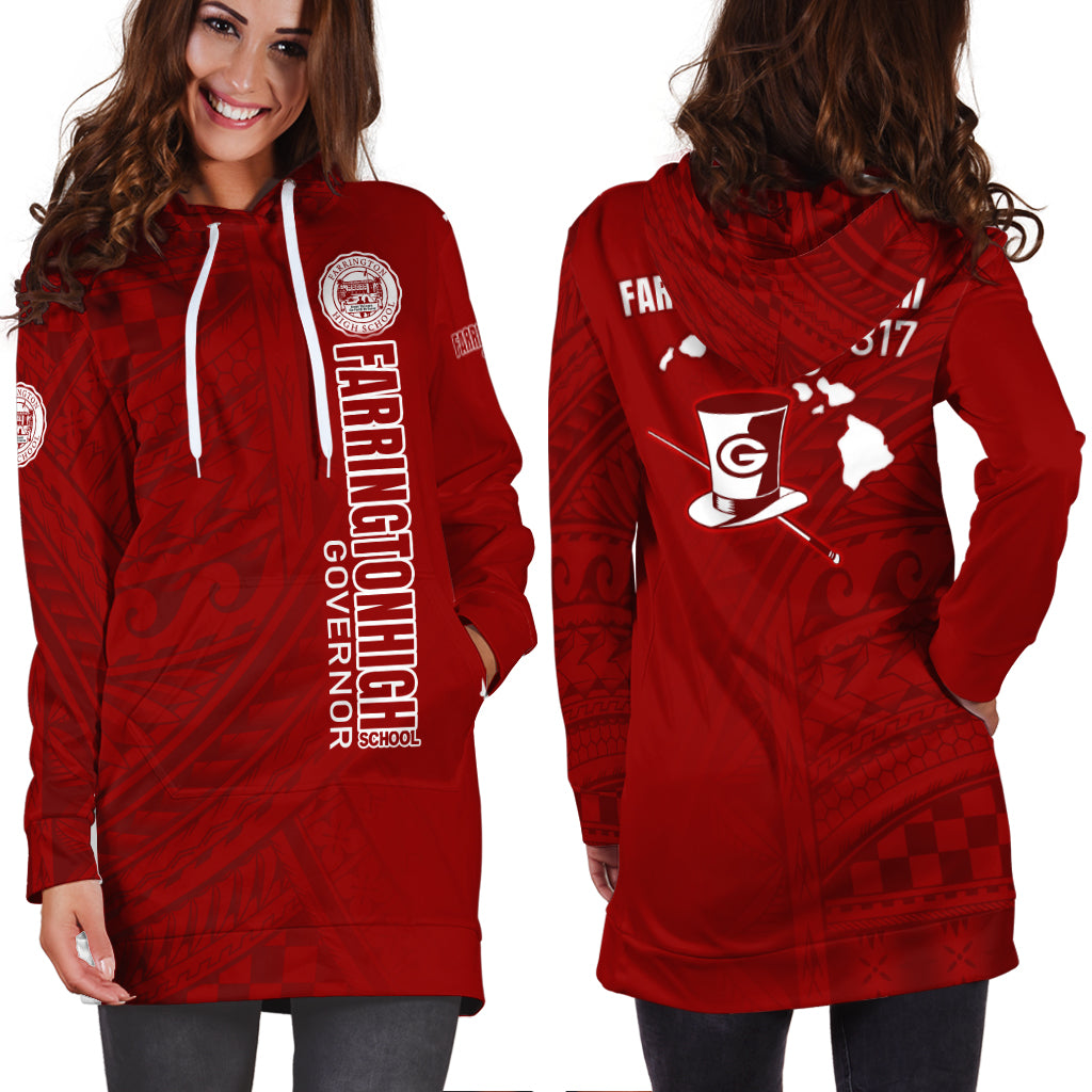 Hawaii Farrington High School Hoodie Dress - Governor Hawaii Patterns