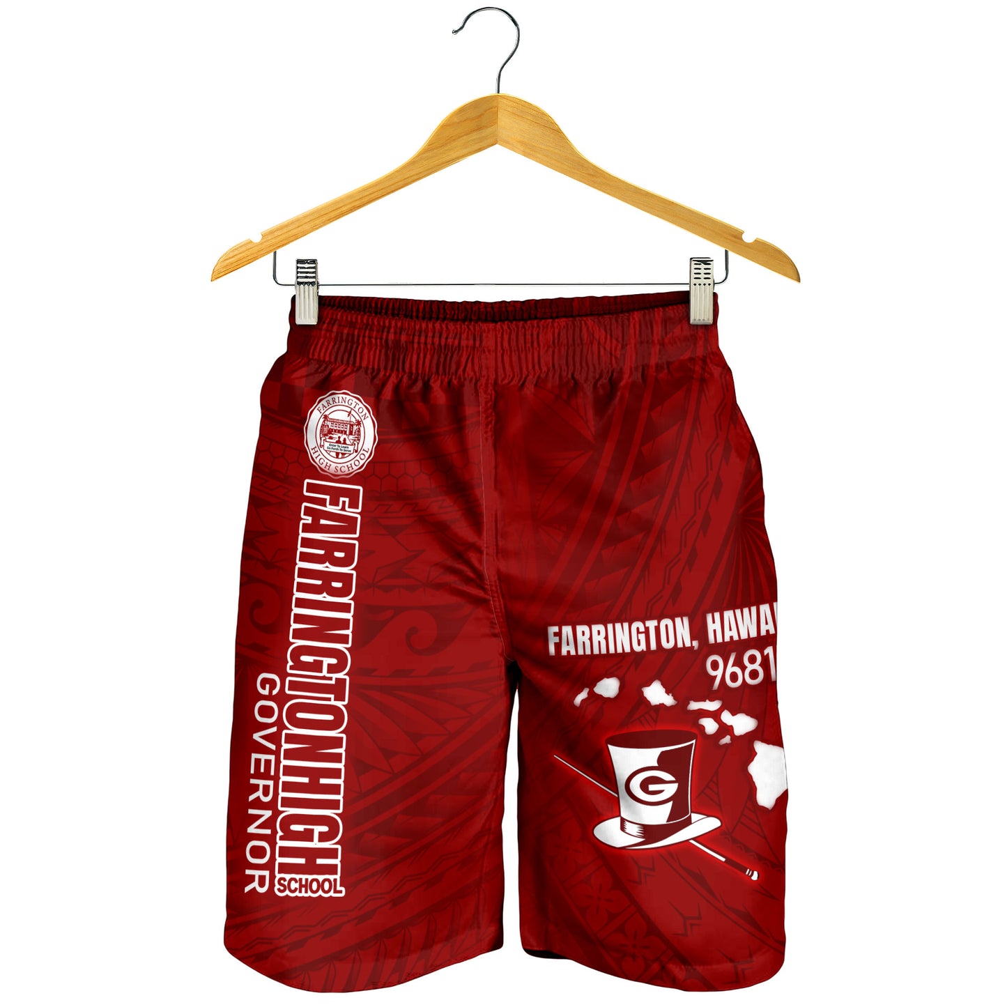 Hawaii Farrington High School Men Short - Governor Hawaii Patterns