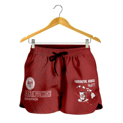 Hawaii Farrington High School Women Shorts - Governor Hawaii Patterns