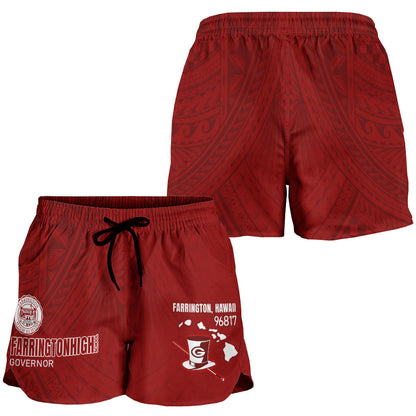 Hawaii Farrington High School Women Shorts - Governor Hawaii Patterns