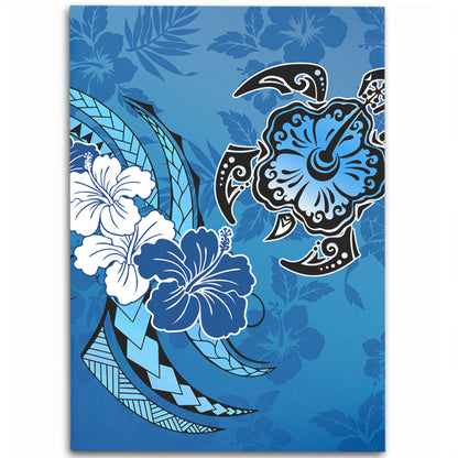 Hawaii Area Rug Hibiscus Flower And Sea Turtle Polynesian