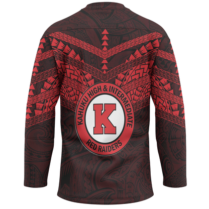 Hawaii Hockey Jersey - Kahuku High And Intermediate School Logo
