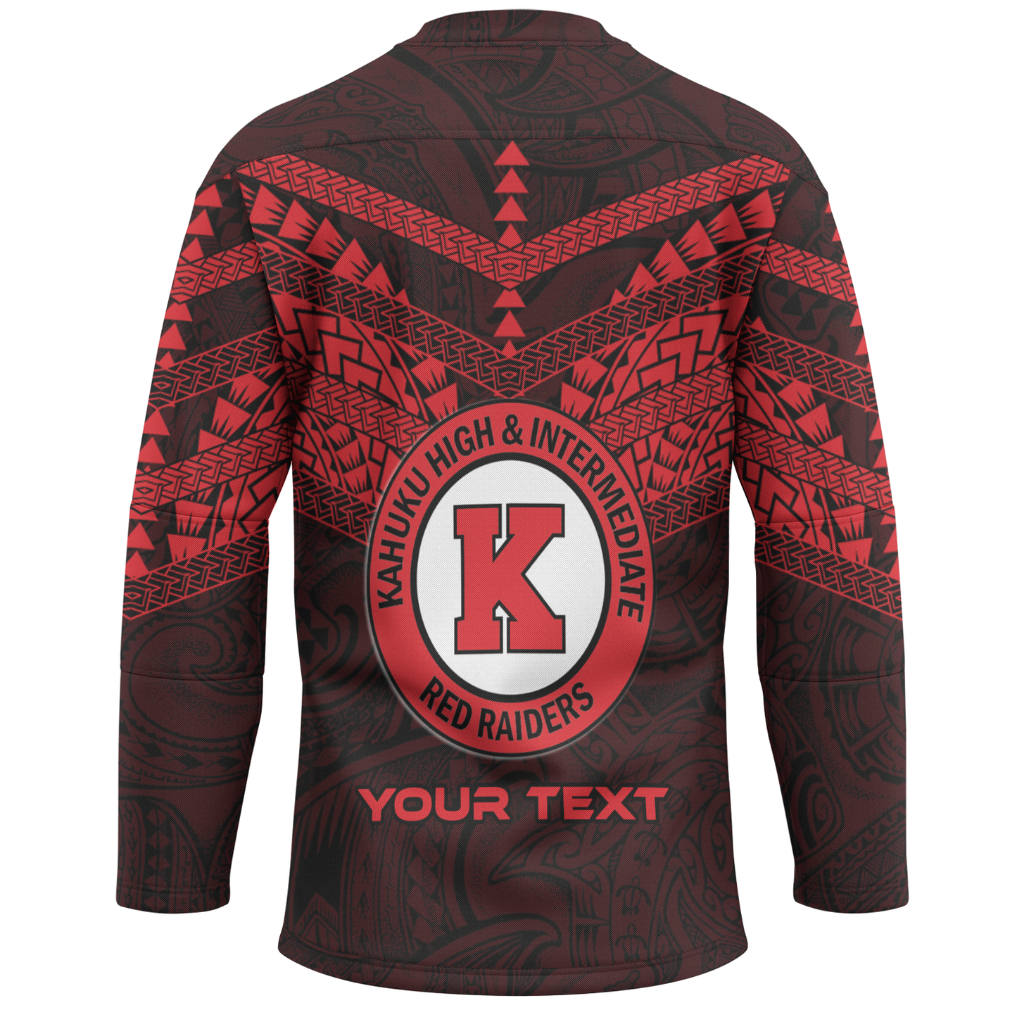 Hawaii Hockey Jersey - Kahuku High And Intermediate School Logo