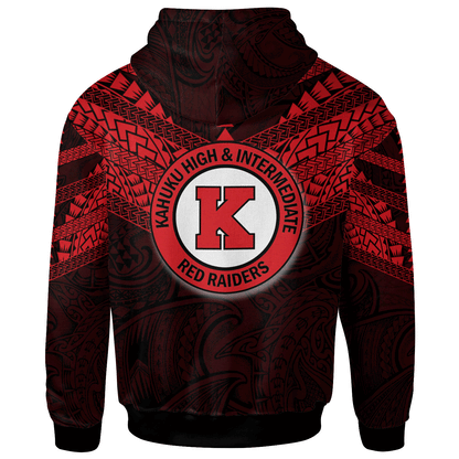 Hawaii Custom Personalised Hoodie - Kahuku High And Intermediate School Logo