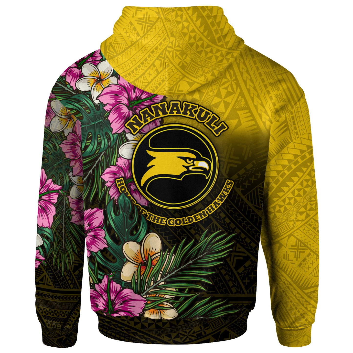 Hawaii Custom Personalised Hoodie - Nanakuli High and Intermediate School Hawaiian Tropical Flowers