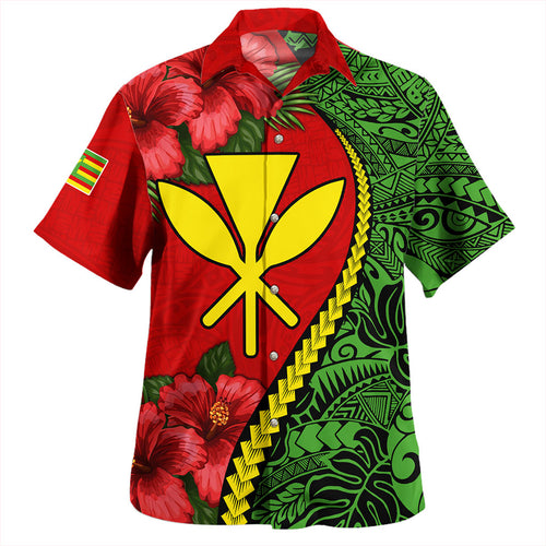 Hawaii Hawaiian Shirt Tribal Polynesian With Hibiscus Flower