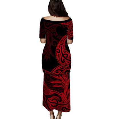Hawaii Hula Girl Red Puletasi