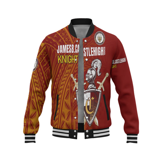 Hawaii James B. Castle High School Baseball Jacket - Knights With Shield Hawaii Patterns