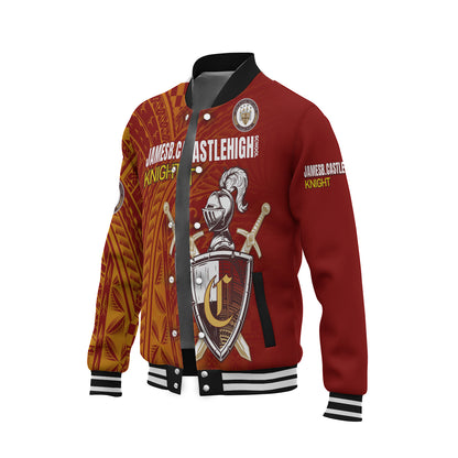 Hawaii James B. Castle High School Baseball Jacket - Knights With Shield Hawaii Patterns