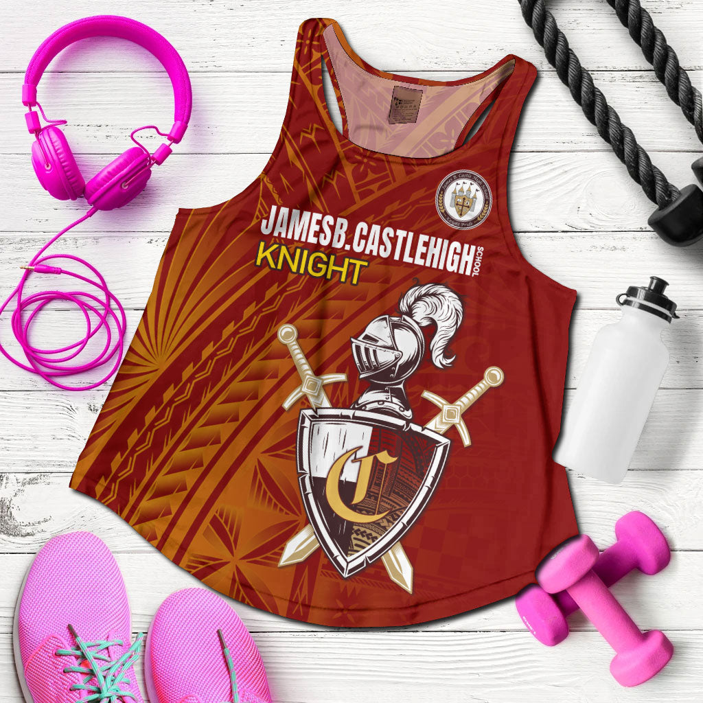 Hawaii James B. Castle High School Women Tank - Knights With Shield Hawaii Patterns
