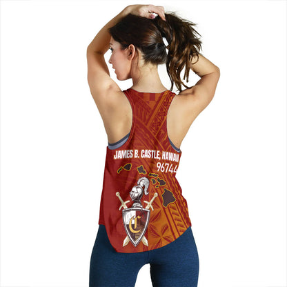 Hawaii James B. Castle High School Women Tank - Knights With Shield Hawaii Patterns