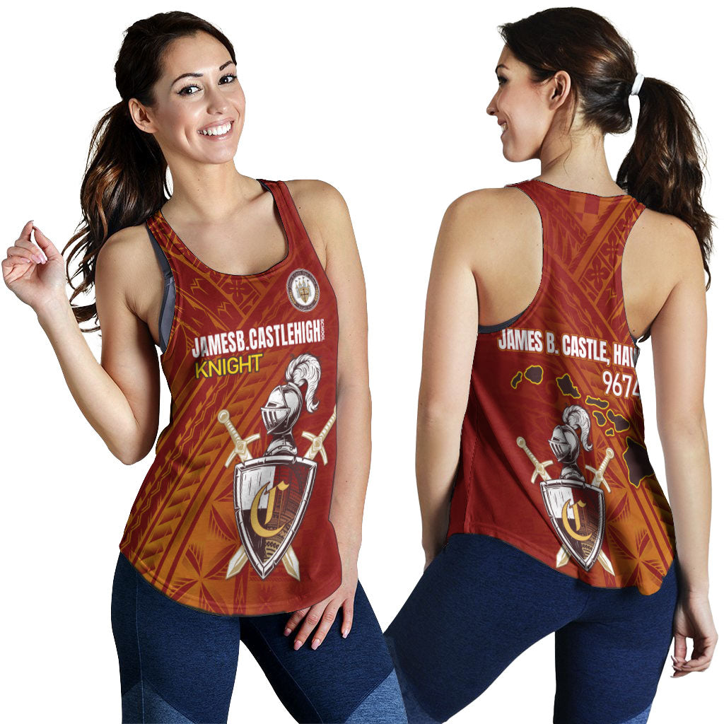 Hawaii James B. Castle High School Women Tank - Knights With Shield Hawaii Patterns
