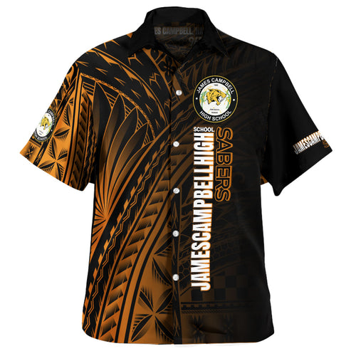 Hawaii James Campbell High School Hawaiian Shirt - Head Saber Tooth Mascot Hawaii Patterns