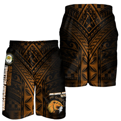 Hawaii James Campbell High School Men Short - Head Saber Tooth Mascot Hawaii Patterns