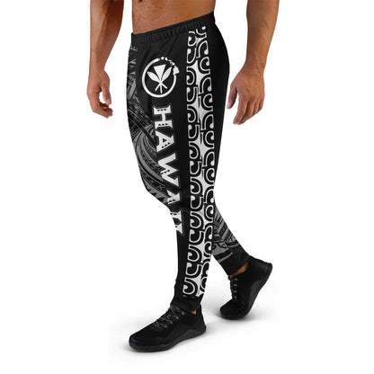 Hawaii Jogger - Polynesian Diagonal Pattern White