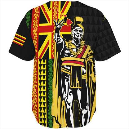 Hawaii Baseball Shirt Kanaka King Aloha Flag With Flower Lie Beautiful