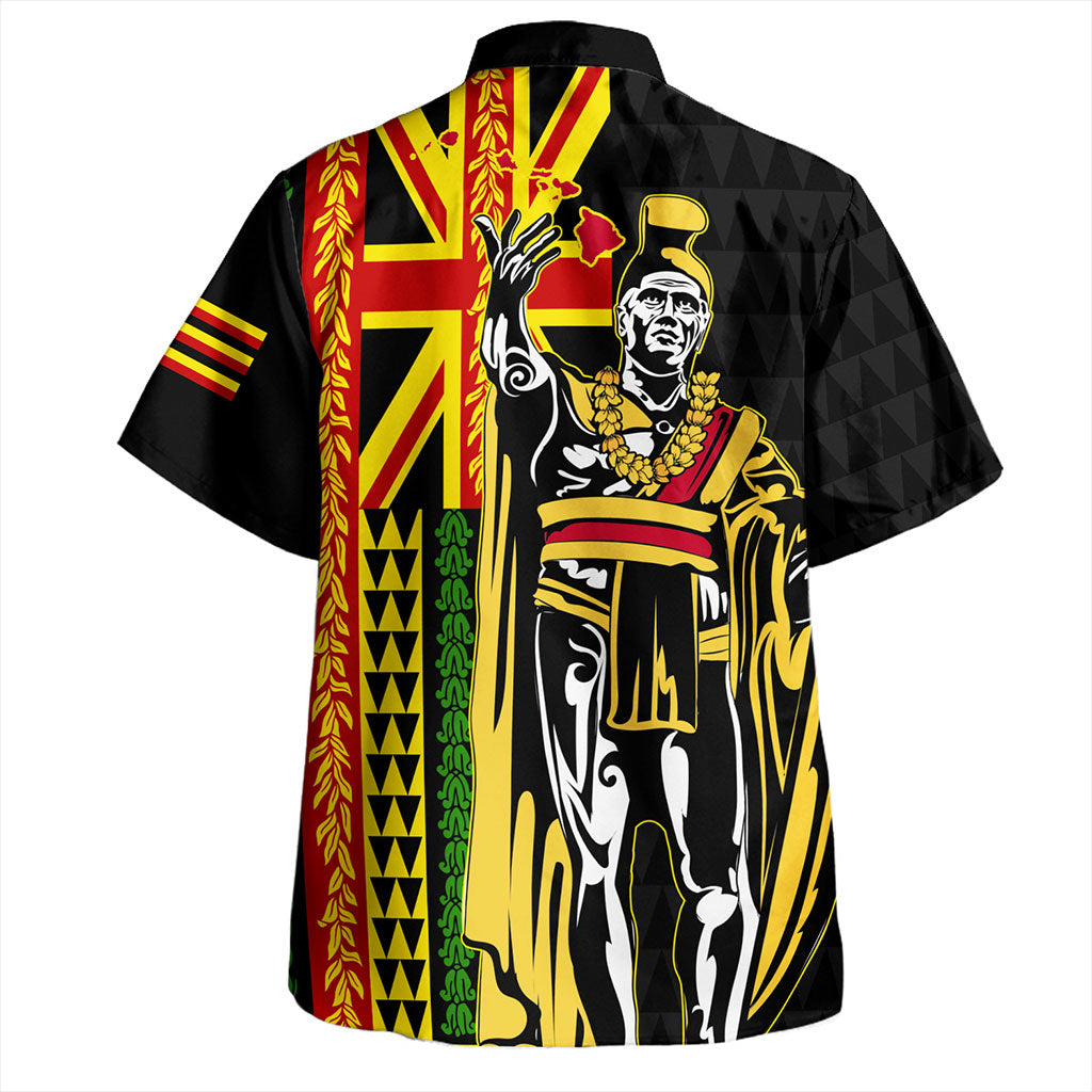 Hawaii Hawaiian Shirt Kanaka King Aloha Flag With Flower Lie Beautiful