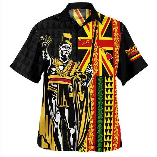 Hawaii Hawaiian Shirt Kanaka King Aloha Flag With Flower Lie Beautiful