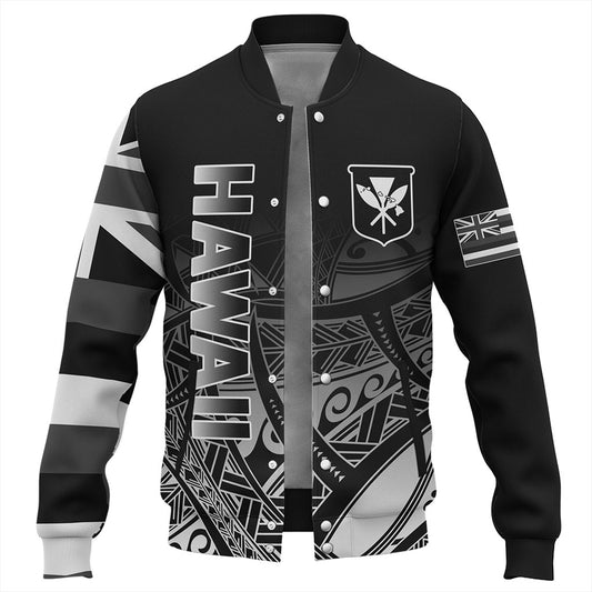 Hawaii Baseball Jacket Kanaka Tribal Style Gradient