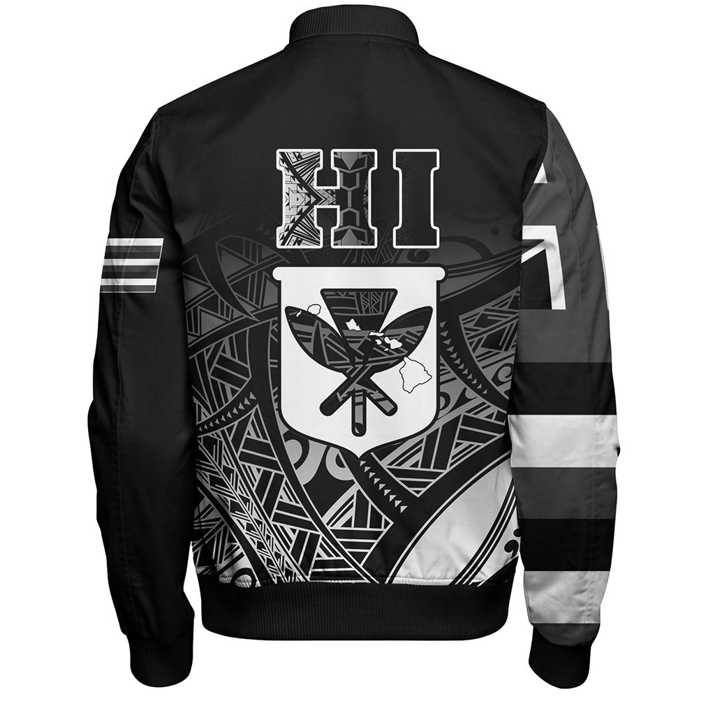 Hawaii Bomber Jacket Kanaka Tribal Style Gradient
