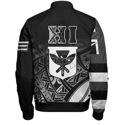 Hawaii Bomber Jacket Kanaka Tribal Style Gradient