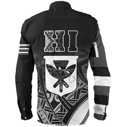 Hawaii Long Sleeve Shirt Kanaka Tribal Style Gradient