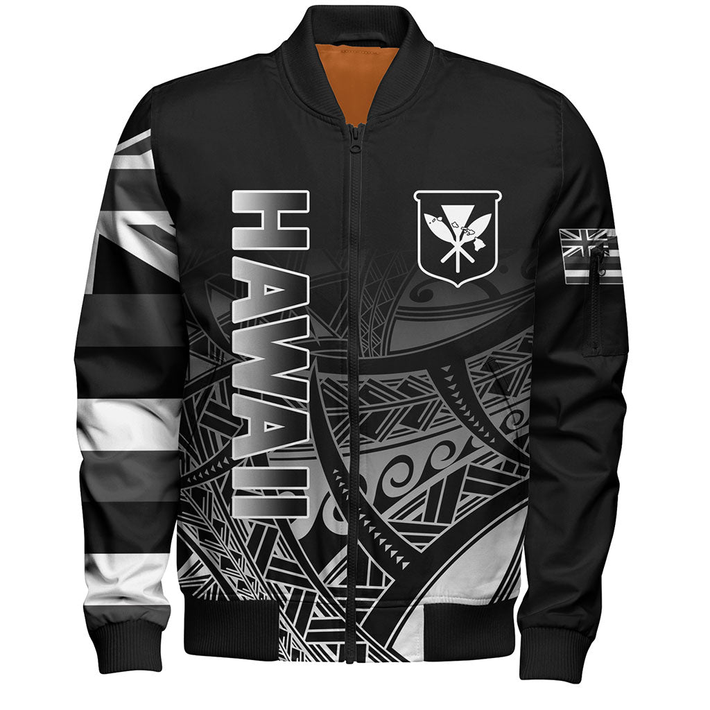 Hawaii Bomber Jacket Kanaka Tribal Style Gradient